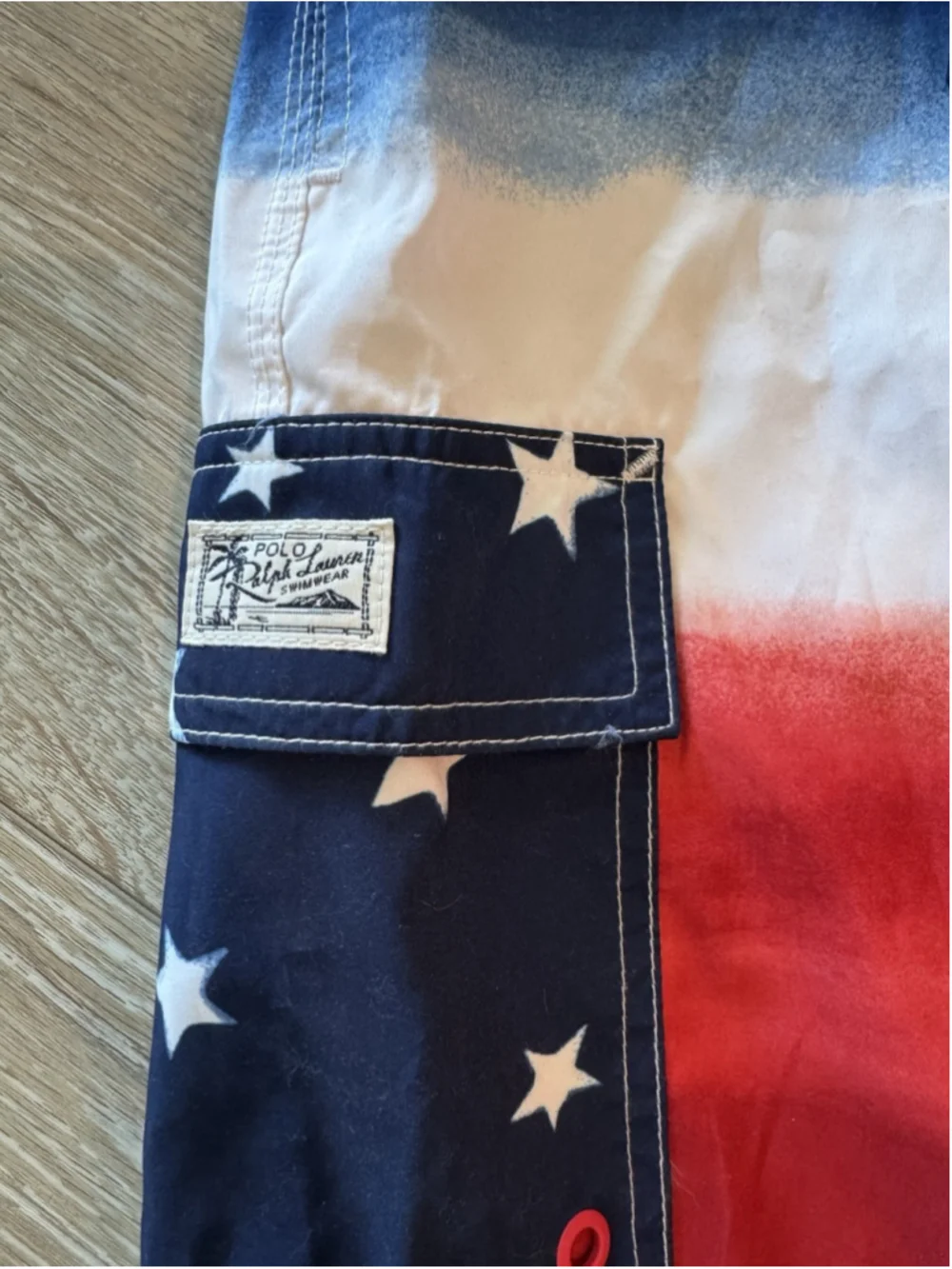 Polo Ralph Lauren USA Flag Swim Trunks Patriotic Americana Board Shorts Small